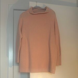 Free People Soft Pink Cowl Neck Sweater